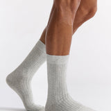 Organic Cotton Crew Sock - Grey Marle