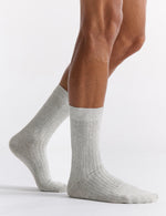 Organic Cotton Crew Sock - Grey Marle