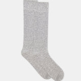 Organic Cotton Rib Knee High - Grey Marle