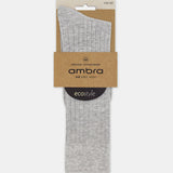 Organic Cotton Rib Knee High - Grey Marle