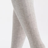 Organic Cotton Rib Knee High - Grey Marle