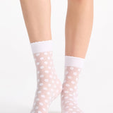 Polka Dot Anklet - White
