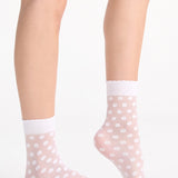 Polka Dot Anklet - White