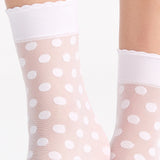 Polka Dot Anklet - White