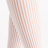 Pinstripe Net Knee High - White