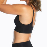 Thinvisible Cotton Longline Moulded Cup Bra - Black