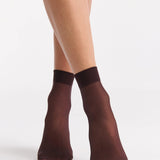 Coloured Sheer Ankle 2 Pack - Fudge/White