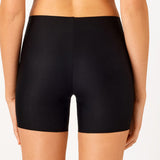 Laser Cut Waisted Mid Thigh Short - Black