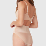 Micro Grip Short Mid Waist Brief - Rose Beige - Ambra Corporation 