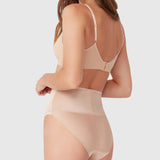 Micro Grip Short Mid Waist Brief - Rose Beige - Ambra Corporation 