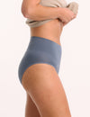 2 Pack Seamless Smoothies Full Brief - Steel/Cool Blue