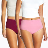 Seamless Smoothies 2 Pack Full Brief - Azalea/Rouge