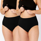 Seamless Smoothies Recycled Full Brief 2 Pack - Black