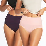 Seamless Smoothies Recycled Full Brief 2 Pack - Pink Pearl/Indigo