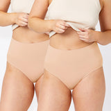 Seamless Smoothies Recycled Full Brief 2 Pack - Rose Beige