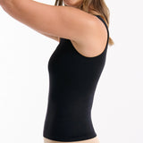 Seamless Smoothies Reversible Shelf Bra Tank - Black