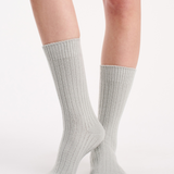 Slouchy Home Sock - Grey Marle