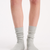 Slouchy Home Sock - Grey Marle