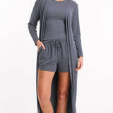 Longline Cardi - Steel