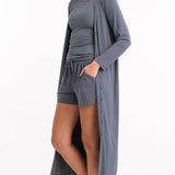 Longline Cardi - Steel