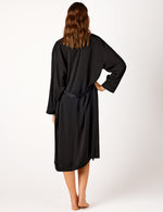 Lounge Recycled Poly Satin Gown - Black
