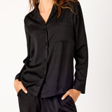 Poly Satin Long Sleeve Shirt & Sleep Pant Gift Box