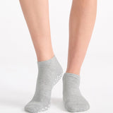 Organic Cotton Grip Anklet - Grey Marle