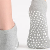 Organic Cotton Grip Anklet - Grey Marle