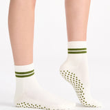 Organic Cotton Grip Crew Sock - Meadow