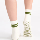 Organic Cotton Grip Crew Sock - Meadow