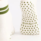 Organic Cotton Grip Crew Sock - Meadow