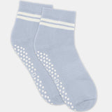 Organic Cotton Grip Crew Sock - Seaspray