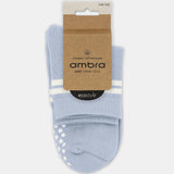 Organic Cotton Grip Crew Sock - Seaspray