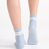 Organic Cotton Grip Crew Sock - Seaspray
