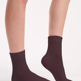 Organic Cotton Rib Top Crew Sock 2 Pack - Ballet/Fudge