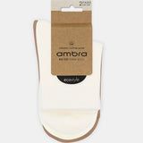 Organic Cotton Rib Top Crew Sock 2 Pack - Buttercream/Husk