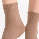 Organic Cotton Rib Top Crew Sock 2 Pack - Buttercream/Husk