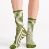 Organic Cotton Stripe Crew - Meadow