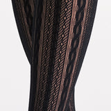 Lace Net Knee High - Black
