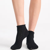 Organic Cotton Low Cut Sock 2 Pair - Black/Buttercream