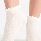 Organic Cotton Low Cut Sock 2 Pair - Black/Buttercream