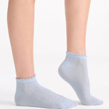 Organic Cotton Low Cut Sock 2 Pair - Seaspray/Grey Marle