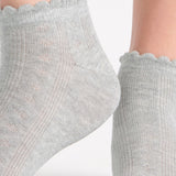 Organic Cotton Low Cut Sock 2 Pair - Seaspray/Grey Marle