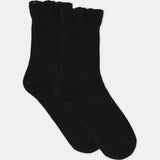 Organic Cotton Ruffle Sock - Black