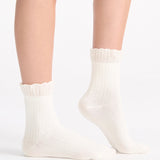 Organic Cotton Ruffle Sock - Buttercream