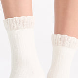 Organic Cotton Ruffle Sock - Buttercream