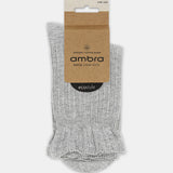 Organic Cotton Ruffle Sock - Grey Marle