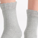 Organic Cotton Ruffle Sock - Grey Marle