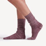 Recycled Polyester Slouch Sock - Sangria