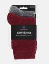 Waffle Crew Sock 2 Pack - Garnet/Charcoal